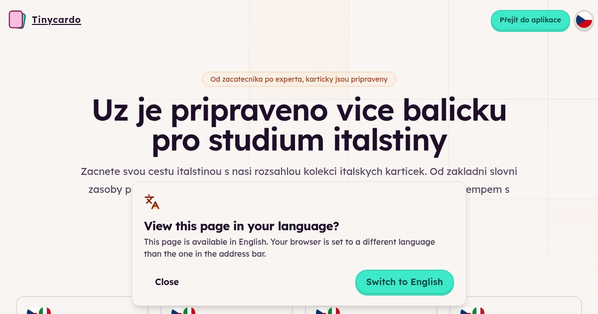 Italske karticky - balicky od zacatecnika po experta