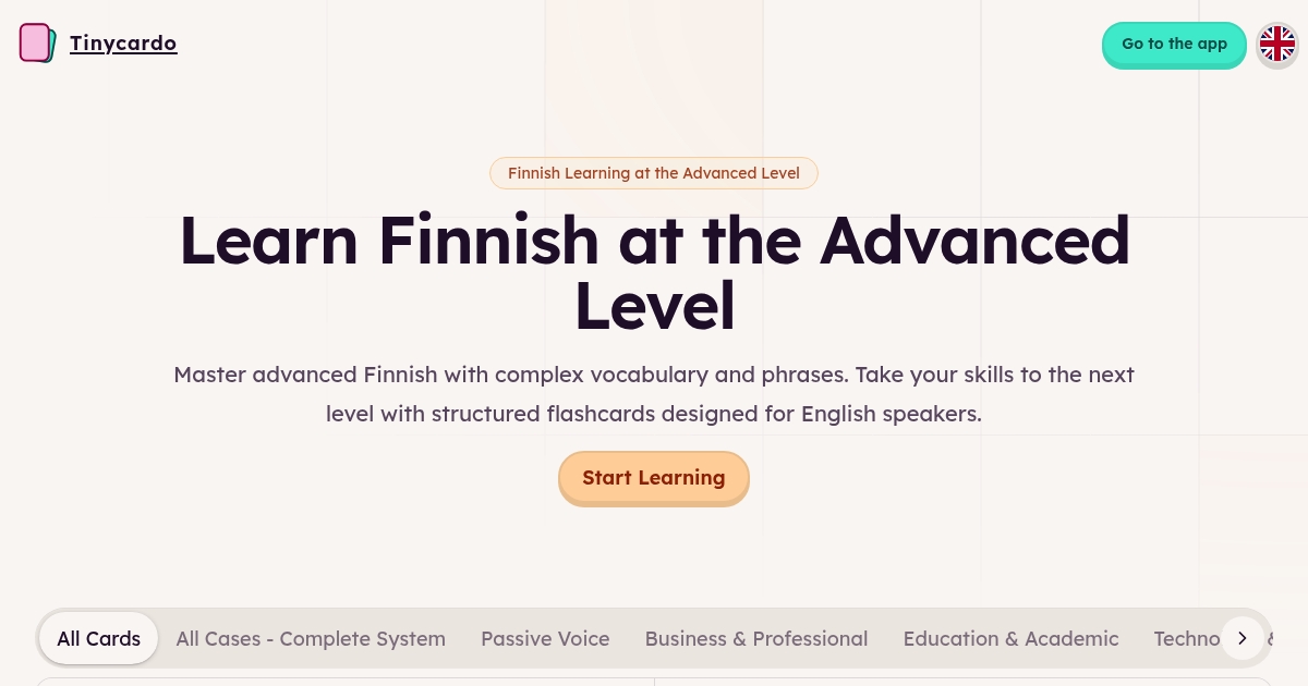 Learn Finnish - Advanced Level Vocabulary & Phrases